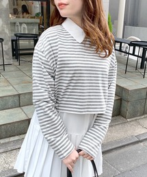 OLIVE des OLIVE | ショートボーダーロンT(Tシャツ/カットソー)