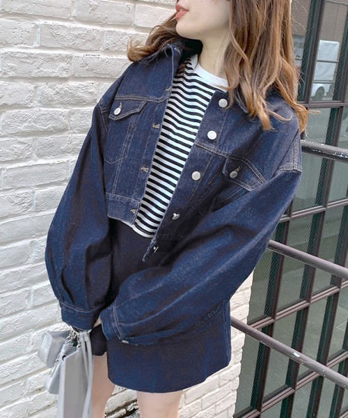 OLIVE des OLIVE（オリーブデオリーブ）の「ショートボーダーロンT（Tシャツ/カットソー・レディース・ピンク/グレー/ブラック/ブルー・FREE）」の14枚目の写真