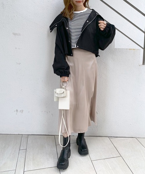 OLIVE des OLIVE（オリーブデオリーブ）の「ショートボーダーロンT（Tシャツ/カットソー・レディース・ピンク/グレー/ブラック/ブルー・FREE）」の11枚目の写真