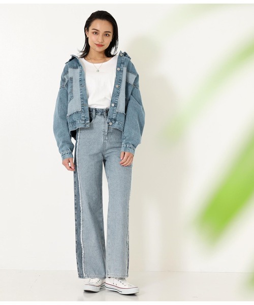 anap mimpi（アナップミンピ）の「フリンジリメイクデザインデニムジャケット（デニムジャケット・レディース・ブルー・FREE）」の7枚目の写真