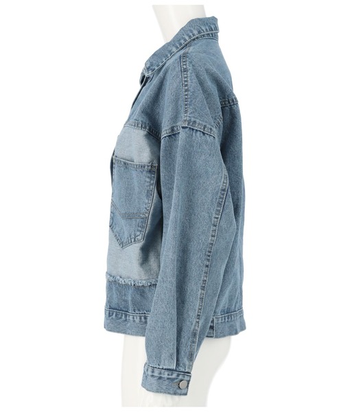 anap mimpi（アナップミンピ）の「フリンジリメイクデザインデニムジャケット（デニムジャケット・レディース・ブルー・FREE）」の10枚目の写真