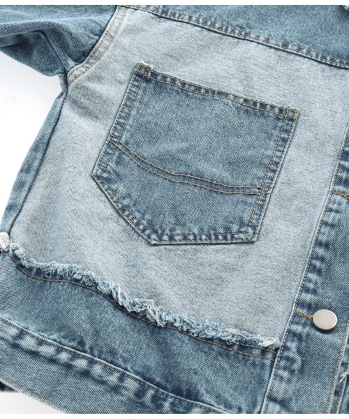 anap mimpi（アナップミンピ）の「フリンジリメイクデザインデニムジャケット（デニムジャケット・レディース・ブルー・FREE）」の12枚目の写真