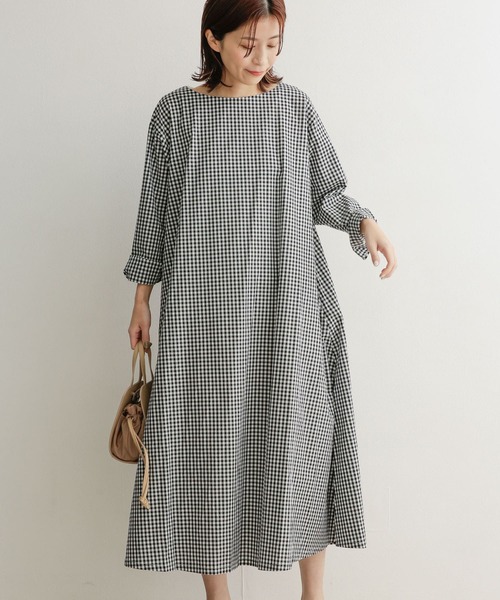 ノベルティ付 ギンガムチェックフレアワンピース ギンガムチェックキャミワンピース ワンピース 5446 フレア