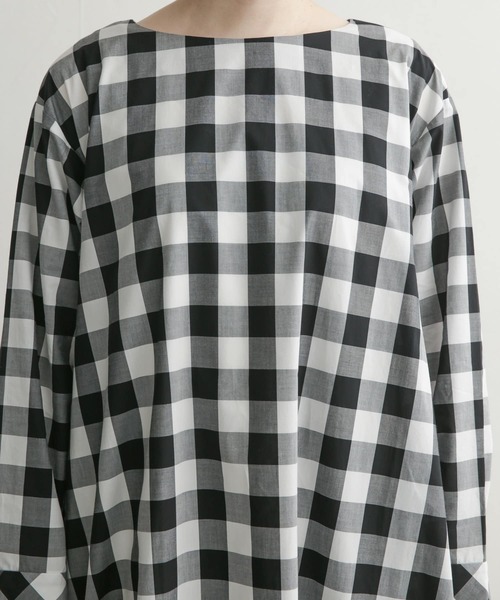 URBAN RESEARCH DOORS(アーバンリサーチドアーズ)の「ギンガムチェックフレアワンピース(ワンピース・レディース・ブラック/ネイビー/ブラック系その他・MEDIUM)」の11枚目の写真