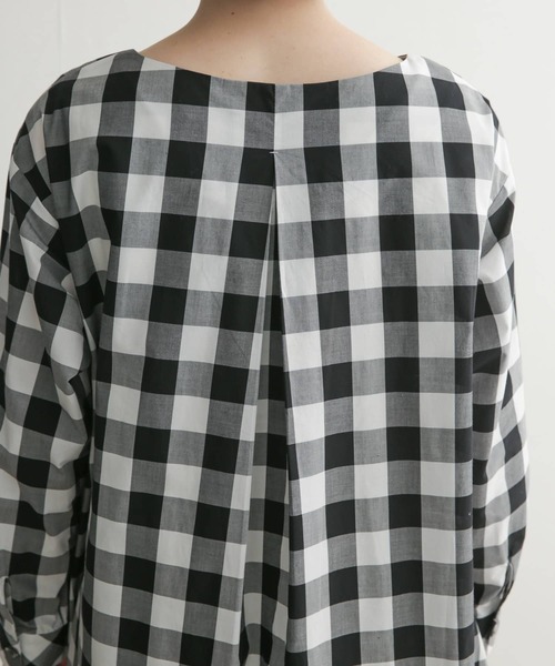 URBAN RESEARCH DOORS(アーバンリサーチドアーズ)の「ギンガムチェックフレアワンピース(ワンピース・レディース・ブラック/ネイビー/ブラック系その他・MEDIUM)」の14枚目の写真
