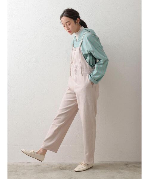 Green　Parks（グリーンパークス）の「ツイルサロペット（サロペット/オーバーオール・レディース・グレー/ベージュ・FREE）」の5枚目の写真