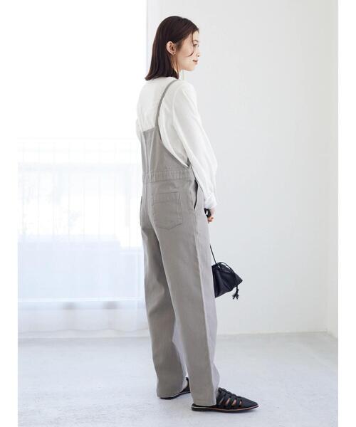 Green　Parks（グリーンパークス）の「ツイルサロペット（サロペット/オーバーオール・レディース・グレー/ベージュ・FREE）」の7枚目の写真