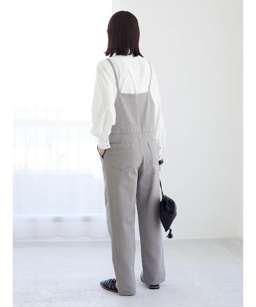 Green　Parks（グリーンパークス）の「ツイルサロペット（サロペット/オーバーオール・レディース・グレー/ベージュ・FREE）」の8枚目の写真