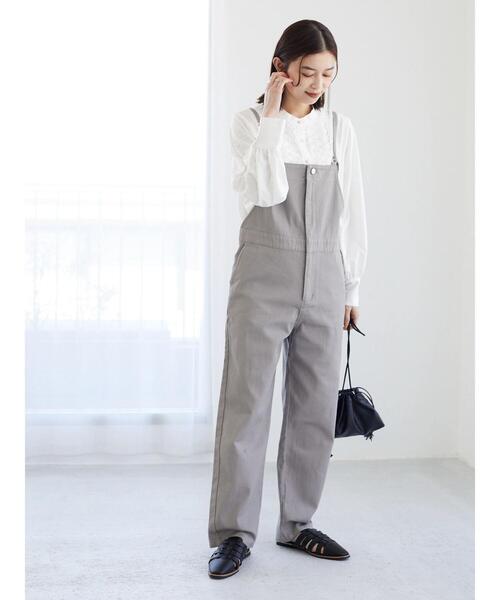 Green　Parks（グリーンパークス）の「ツイルサロペット（サロペット/オーバーオール・レディース・グレー/ベージュ・FREE）」の9枚目の写真