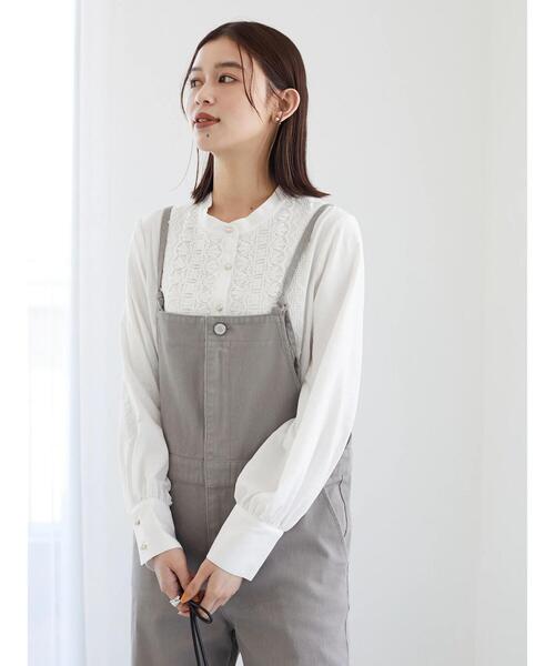 Green　Parks（グリーンパークス）の「ツイルサロペット（サロペット/オーバーオール・レディース・グレー/ベージュ・FREE）」の10枚目の写真