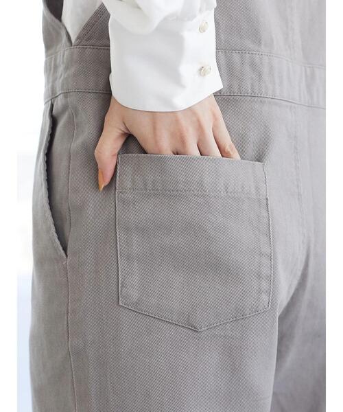 Green　Parks（グリーンパークス）の「ツイルサロペット（サロペット/オーバーオール・レディース・グレー/ベージュ・FREE）」の15枚目の写真