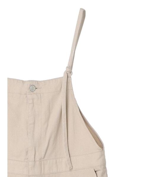 Green　Parks（グリーンパークス）の「ツイルサロペット（サロペット/オーバーオール・レディース・グレー/ベージュ・FREE）」の21枚目の写真