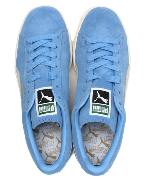 PUMA（プーマ）の「スウェード クラシック+（スニーカー・メンズ・ホワイト×グレー/ライトブルー/オレンジ・30.0cm/28.5cm/27.5cm/23cm/22.5cm/27cm/29cm/25.5cm/23.5cm/25cm/31cm/26cm/24cm/24.5cm/28cm/26.5cm）」の5枚目の写真