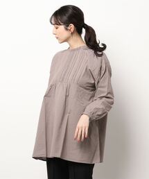 Samansa Mos2 | 胸元切替レースチュニック(シャツ/ブラウス)