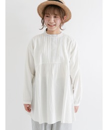 Samansa Mos2 | 胸元切替レースチュニック(シャツ/ブラウス)