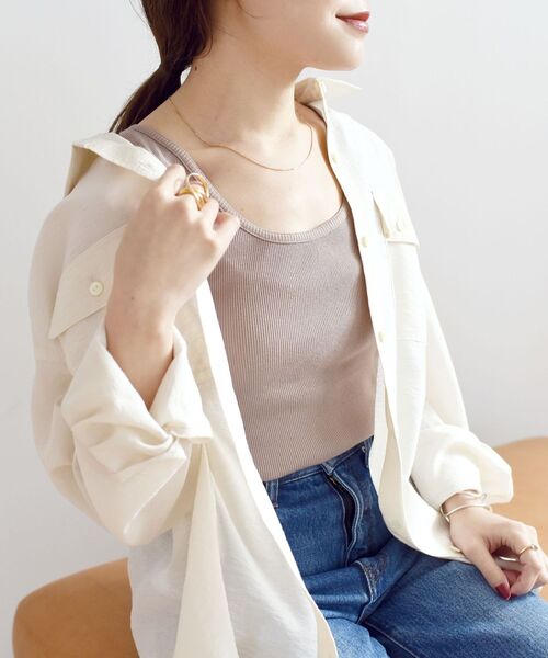 SHIPS(シップス)の「オーガニックコットンタンクトップ◆(タンクトップ・レディース・ブラック/ベージュ/オフホワイト/ブルー・ONE SIZE)」の17枚目の写真