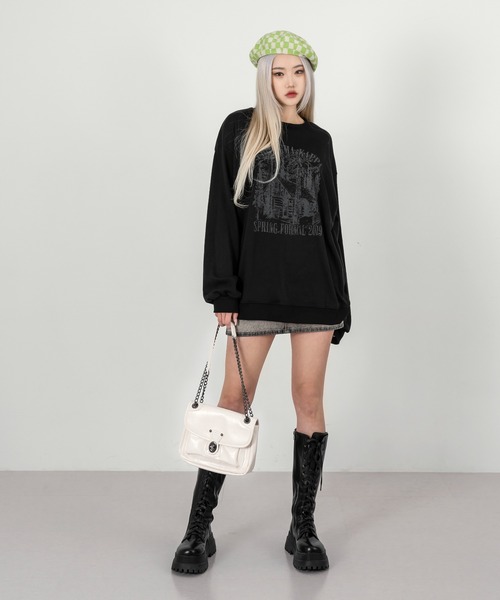 FOLLOWIN（フォロウィン）の「レディーチェーン2WAYバック（ショルダーバッグ・レディース・ブラック/アイボリー・ONE SIZE）」の14枚目の写真