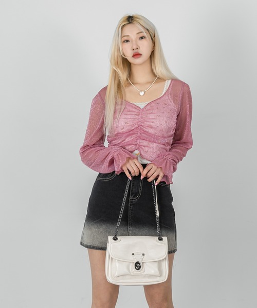 FOLLOWIN（フォロウィン）の「レディーチェーン2WAYバック（ショルダーバッグ・レディース・ブラック/アイボリー・ONE SIZE）」の17枚目の写真