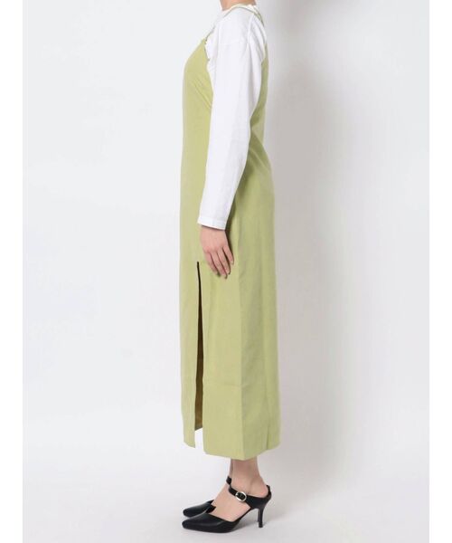 EMODA（エモダ）の「ダブルストラップスリットワンピース（ワンピース・レディース・ブラック/ライム・FREE）」の9枚目の写真