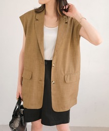 ＡＮＤＪ | 【2022/SS】麻タッチオーバーサイズテーラードベスト　ジレ(ベスト)