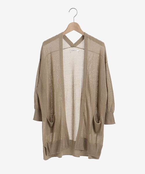 le.coeur blanc（ルクールブラン）の「カシリーレーヨンニットカーディガン（カーディガン/ボレロ・レディース・ベージュ/ネイビー/オフホワイト/ピンク・38）」の7枚目の写真