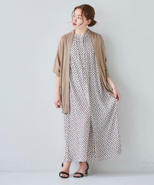 le.coeur blanc（ルクールブラン）の「カシリーレーヨンニットカーディガン（カーディガン/ボレロ・レディース・ベージュ/ネイビー/オフホワイト/ピンク・38）」の8枚目の写真