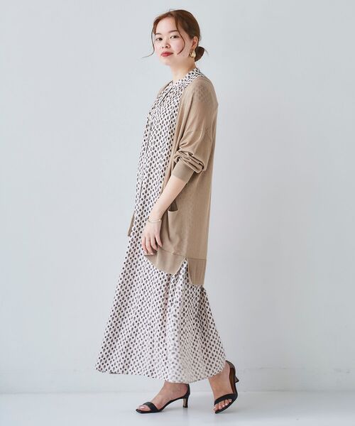 le.coeur blanc（ルクールブラン）の「カシリーレーヨンニットカーディガン（カーディガン/ボレロ・レディース・ベージュ/ネイビー/オフホワイト/ピンク・38）」の10枚目の写真