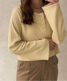 【apres jour clair】ワッフルヘンリートップス【ZOZOTOWN限定アイテム】