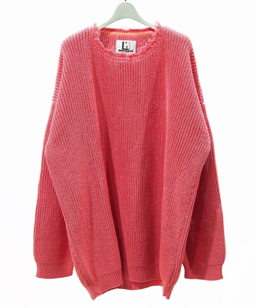 NON TOKYO（ノントーキョー）の「WIDE CREW NECK KNIT（ニット/セーター・レディース・ライトグリーン/ピンク/ブラック・FREE）」の3枚目の写真