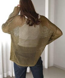 メッシュ編切替トップス