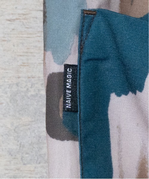 Naive magic（ナイーブマジック）の「【a】とろみシルクタッチポリエステル総柄ワイドパンツ（その他パンツ・メンズ・ホワイト/ブラック/グリーン/アイボリー・MEDIUM/LARGE）」の15枚目の写真