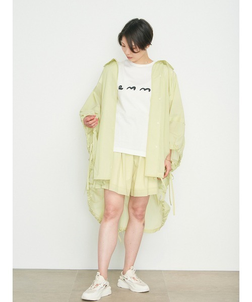 emmi（エミ）の「【emmi atelier】和紙混emmiロゴT-shirts（Tシャツ/カットソー・レディース・ホワイト/ベージュ/ネイビー/バーガンディー・FREE）」の14枚目の写真