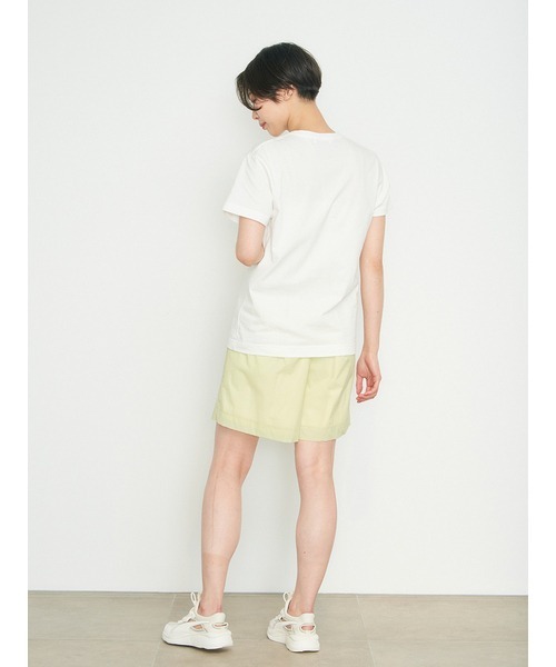 emmi atelier】和紙混emmiロゴT-shirts ネイビー emmi（エミ）の「【emmi atelier】和紙混emmiロゴT-shirts（Tシャツ