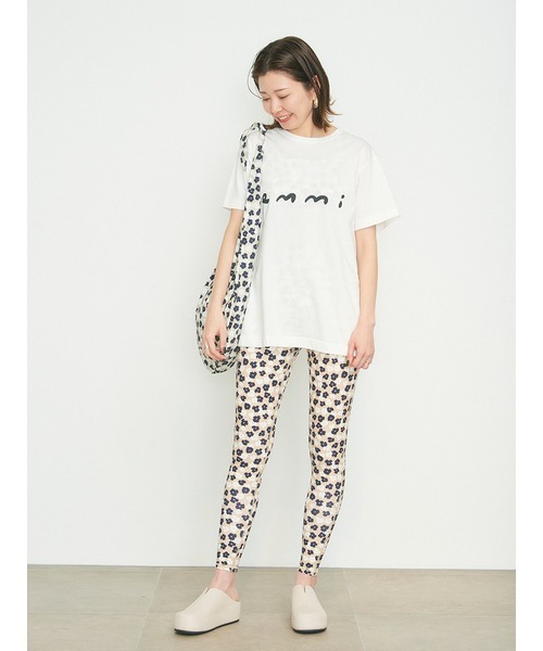 emmi（エミ）の「【emmi atelier】和紙混emmiロゴT-shirts（Tシャツ/カットソー・レディース・ホワイト/ベージュ/ネイビー/バーガンディー・FREE）」の17枚目の写真