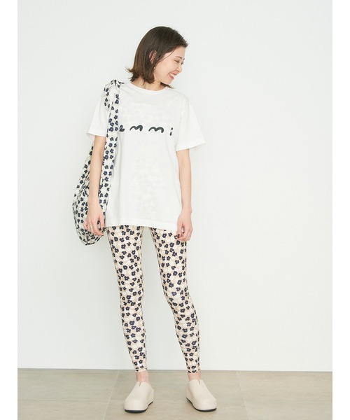emmi（エミ）の「【emmi atelier】和紙混emmiロゴT-shirts（Tシャツ/カットソー・レディース・ホワイト/ベージュ/ネイビー/バーガンディー・FREE）」の18枚目の写真
