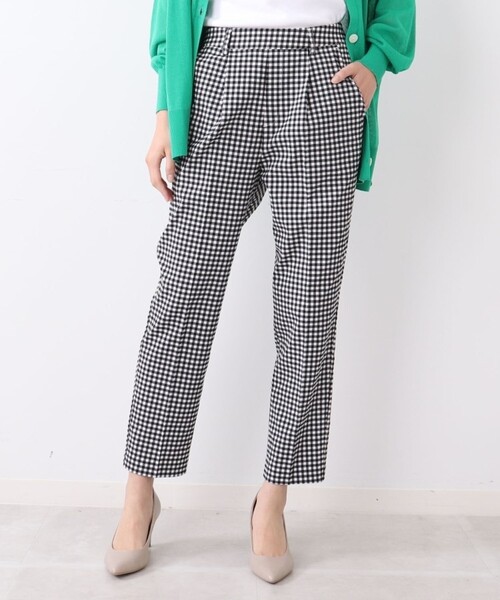 DRESKIP（ドレスキップ）の「◆【接触冷感/UVケア/洗える】サマー綿混ハイパーテーパードパンツ（その他パンツ・レディース・ライトグリーン/ブラック系1/ブラック/サンドベージュ・04/02/03）」の3枚目の写真