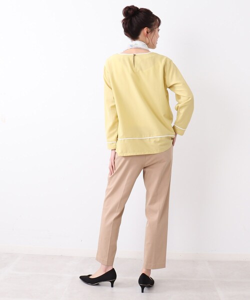 DRESKIP（ドレスキップ）の「◆【接触冷感/UVケア/洗える】サマー綿混ハイパーテーパードパンツ（その他パンツ・レディース・ライトグリーン/ブラック系1/ブラック/サンドベージュ・04/02/03）」の6枚目の写真