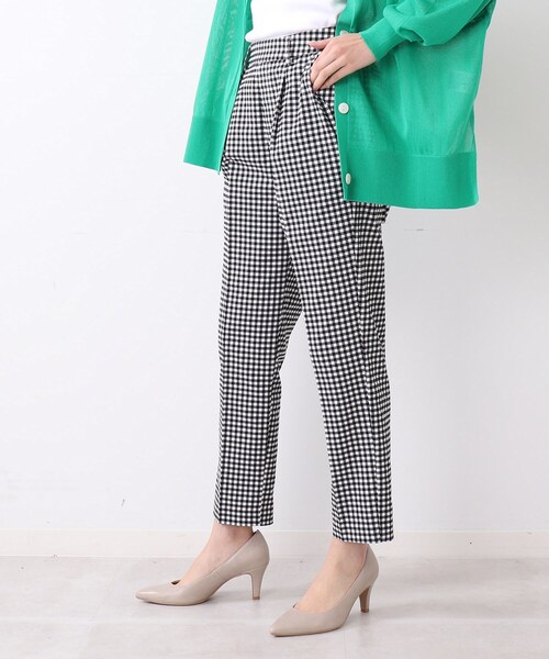 DRESKIP（ドレスキップ）の「◆【接触冷感/UVケア/洗える】サマー綿混ハイパーテーパードパンツ（その他パンツ・レディース・ライトグリーン/ブラック系1/ブラック/サンドベージュ・04/02/03）」の9枚目の写真