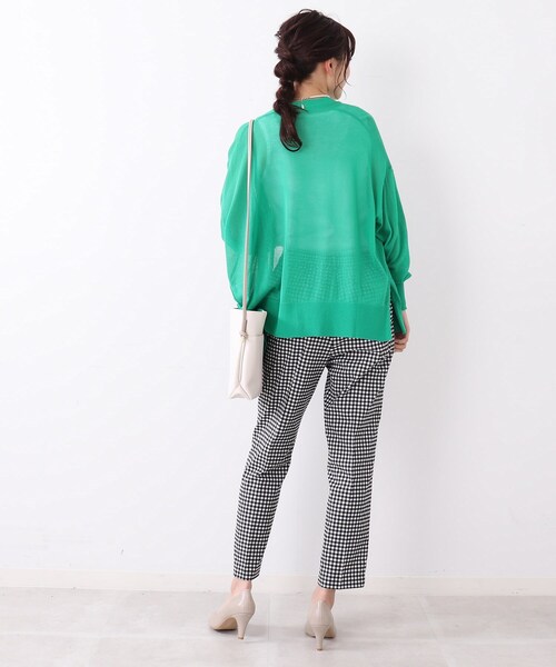 DRESKIP（ドレスキップ）の「◆【接触冷感/UVケア/洗える】サマー綿混ハイパーテーパードパンツ（その他パンツ・レディース・ライトグリーン/ブラック系1/ブラック/サンドベージュ・04/02/03）」の13枚目の写真