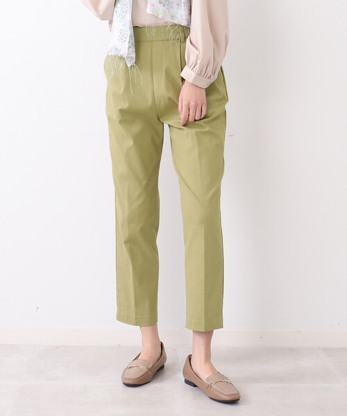 DRESKIP（ドレスキップ）の「◆【接触冷感/UVケア/洗える】サマー綿混ハイパーテーパードパンツ（その他パンツ・レディース・ライトグリーン/ブラック系1/ブラック/サンドベージュ・04/02/03）」の15枚目の写真