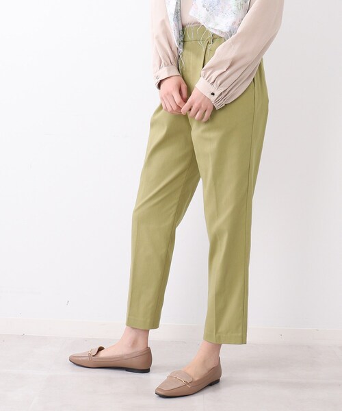 DRESKIP（ドレスキップ）の「◆【接触冷感/UVケア/洗える】サマー綿混ハイパーテーパードパンツ（その他パンツ・レディース・ライトグリーン/ブラック系1/ブラック/サンドベージュ・04/02/03）」の16枚目の写真