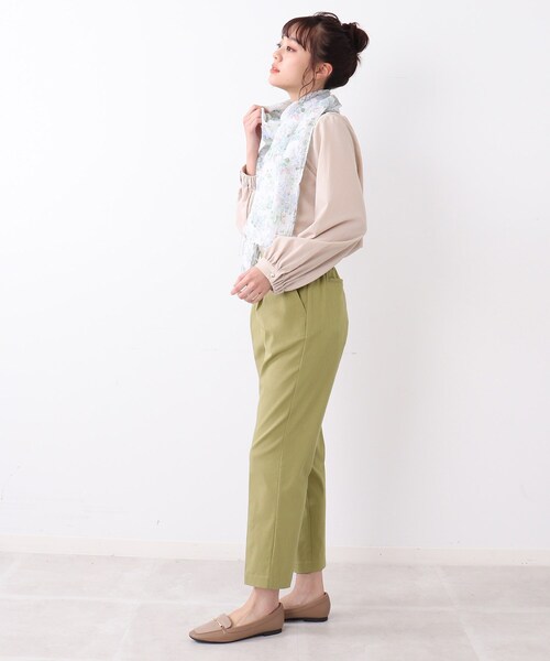 DRESKIP（ドレスキップ）の「◆【接触冷感/UVケア/洗える】サマー綿混ハイパーテーパードパンツ（その他パンツ・レディース・ライトグリーン/ブラック系1/ブラック/サンドベージュ・04/02/03）」の18枚目の写真