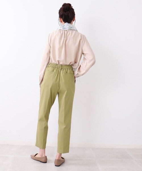 DRESKIP（ドレスキップ）の「◆【接触冷感/UVケア/洗える】サマー綿混ハイパーテーパードパンツ（その他パンツ・レディース・ライトグリーン/ブラック系1/ブラック/サンドベージュ・04/02/03）」の19枚目の写真