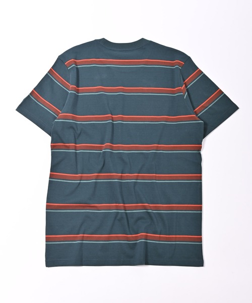Carhartt WIP（カーハートダブリューアイピー）の「Carhartt WIP(カーハート ワークインプログレス) KENT 半袖ボーダーTシャツ（Tシャツ/カットソー・メンズ・グリーン/ワイン・S/M/L）」の9枚目の写真