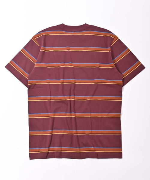 Carhartt WIP（カーハートダブリューアイピー）の「Carhartt WIP(カーハート ワークインプログレス) KENT 半袖ボーダーTシャツ（Tシャツ/カットソー・メンズ・グリーン/ワイン・S/M/L）」の15枚目の写真