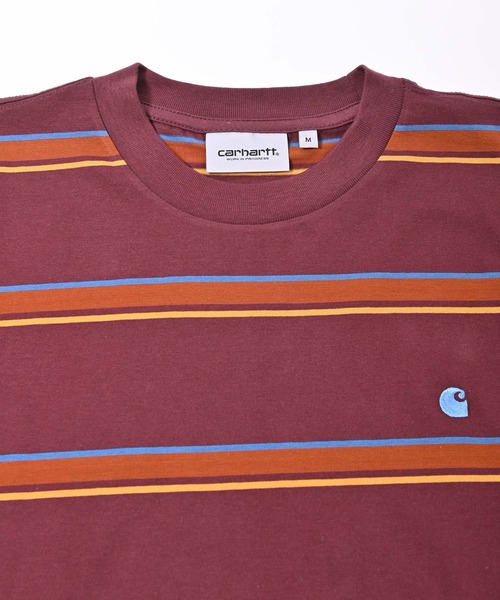 Carhartt WIP（カーハートダブリューアイピー）の「Carhartt WIP(カーハート ワークインプログレス) KENT 半袖ボーダーTシャツ（Tシャツ/カットソー・メンズ・グリーン/ワイン・S/M/L）」の16枚目の写真