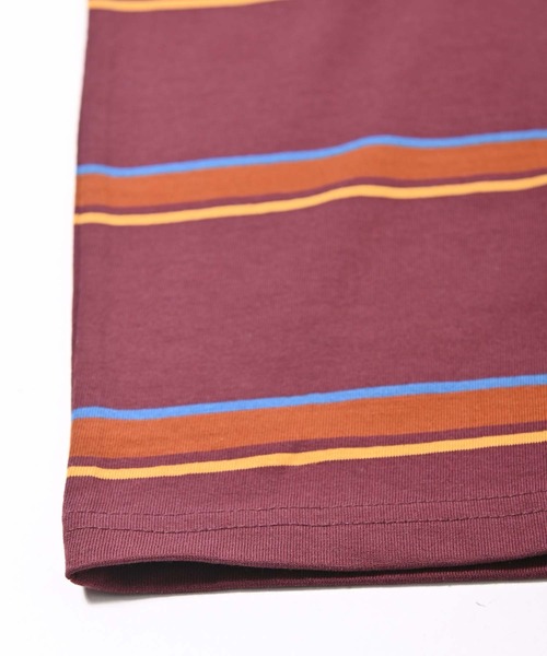 Carhartt WIP（カーハートダブリューアイピー）の「Carhartt WIP(カーハート ワークインプログレス) KENT 半袖ボーダーTシャツ（Tシャツ/カットソー・メンズ・グリーン/ワイン・S/M/L）」の19枚目の写真