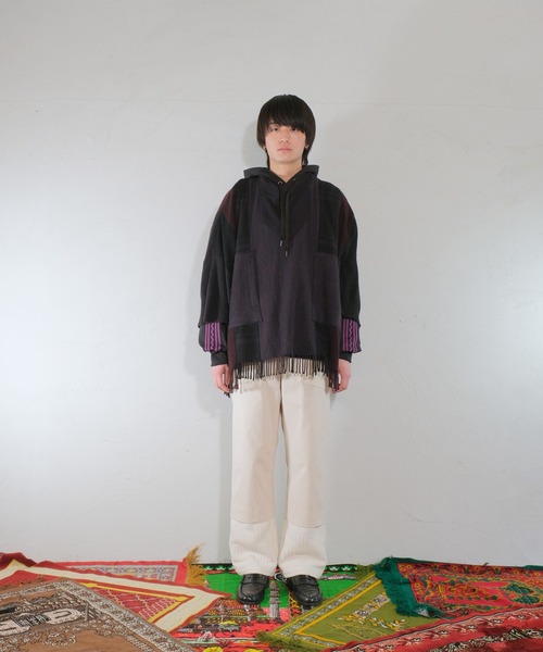 masterkey（マスターキー）の「masterkey マスターキー / BOHEMIANS カシミア100%リメイクアノラックポンチョ カシミヤニット / MK23A-V-01（ニット/セーター・メンズ・ブラック系その他・FREE）」の9枚目の写真