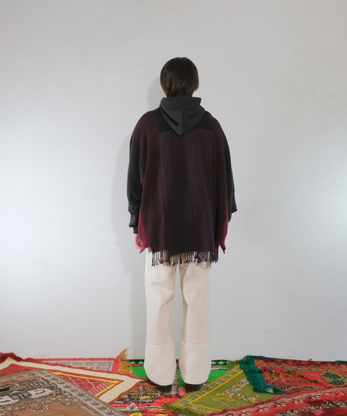 masterkey（マスターキー）の「masterkey マスターキー / BOHEMIANS カシミア100%リメイクアノラックポンチョ カシミヤニット / MK23A-V-01（ニット/セーター・メンズ・ブラック系その他・FREE）」の11枚目の写真