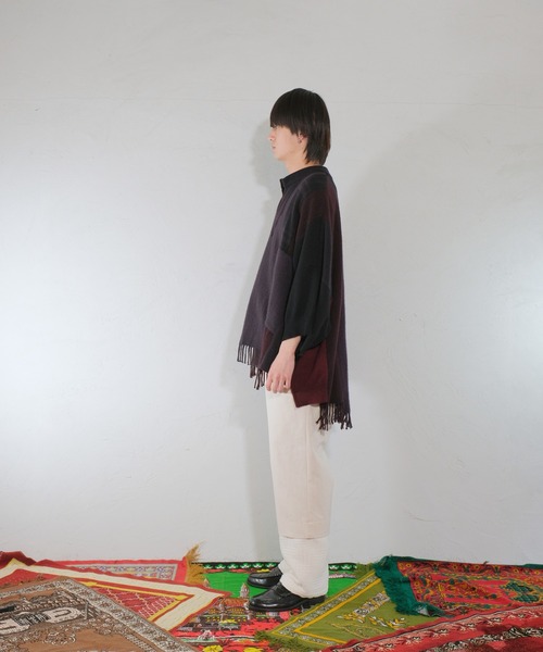 masterkey（マスターキー）の「masterkey マスターキー / BOHEMIANS カシミア100%リメイクアノラックポンチョ カシミヤニット / MK23A-V-01（ニット/セーター・メンズ・ブラック系その他・FREE）」の13枚目の写真